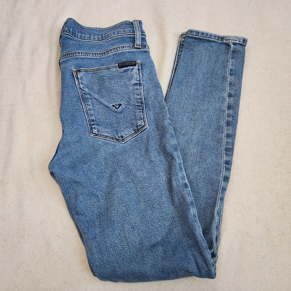 Hudson Light Wash Nico Mid Rise Super Skinny Jeans Size 27